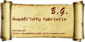 Bogdánffy Gabriella névjegykártya
