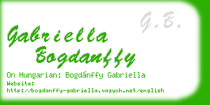 gabriella bogdanffy business card